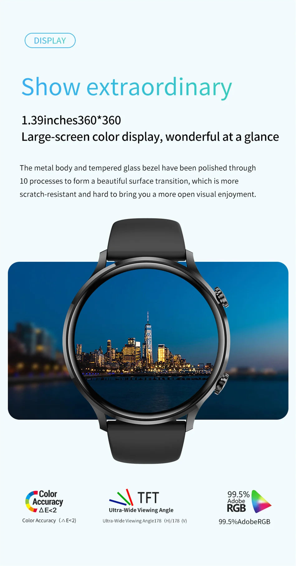 2025 New Smartwatch Women AMOLED HD Screen Always On Display Bluetooth Call IP68 Waterproof GPS Smart Men Watch - Compatible with Android IOS
