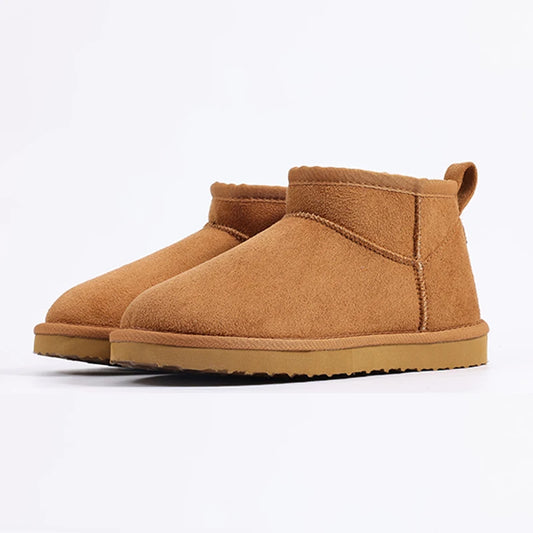 Women's Winter Snow Boots Classic Fur Plush Ankle Shoes Outdoor and indoor Use With Anti-Skid Warm Fuzzy Cotton Shoes