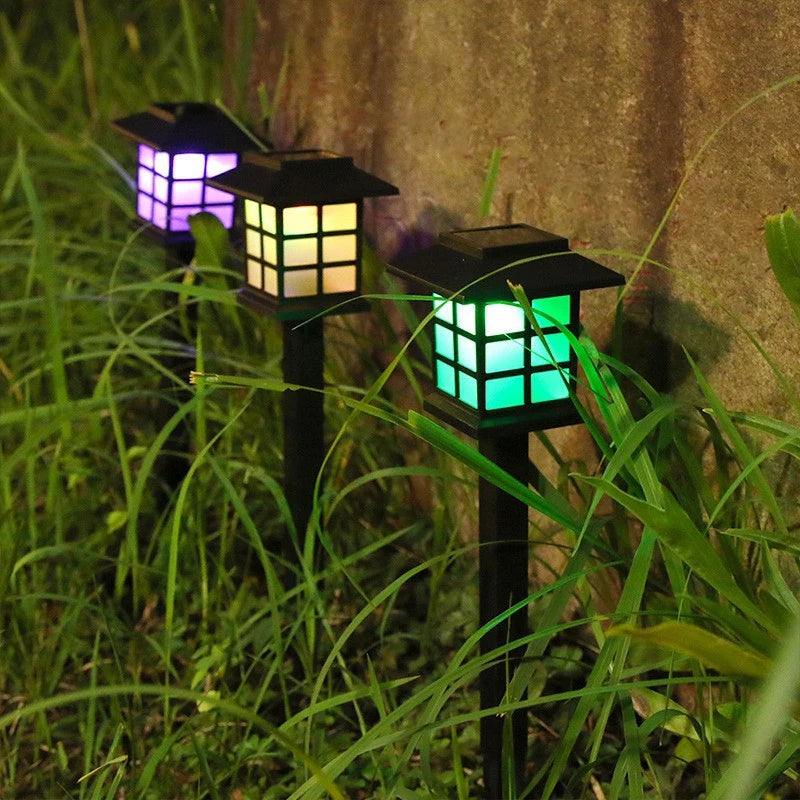 2 Pack Solar Pathway Light Outdoor Solar Lamp Waterproof Landscape Lighting for Garden Yard Patio Walkway Driveway Camping Decor