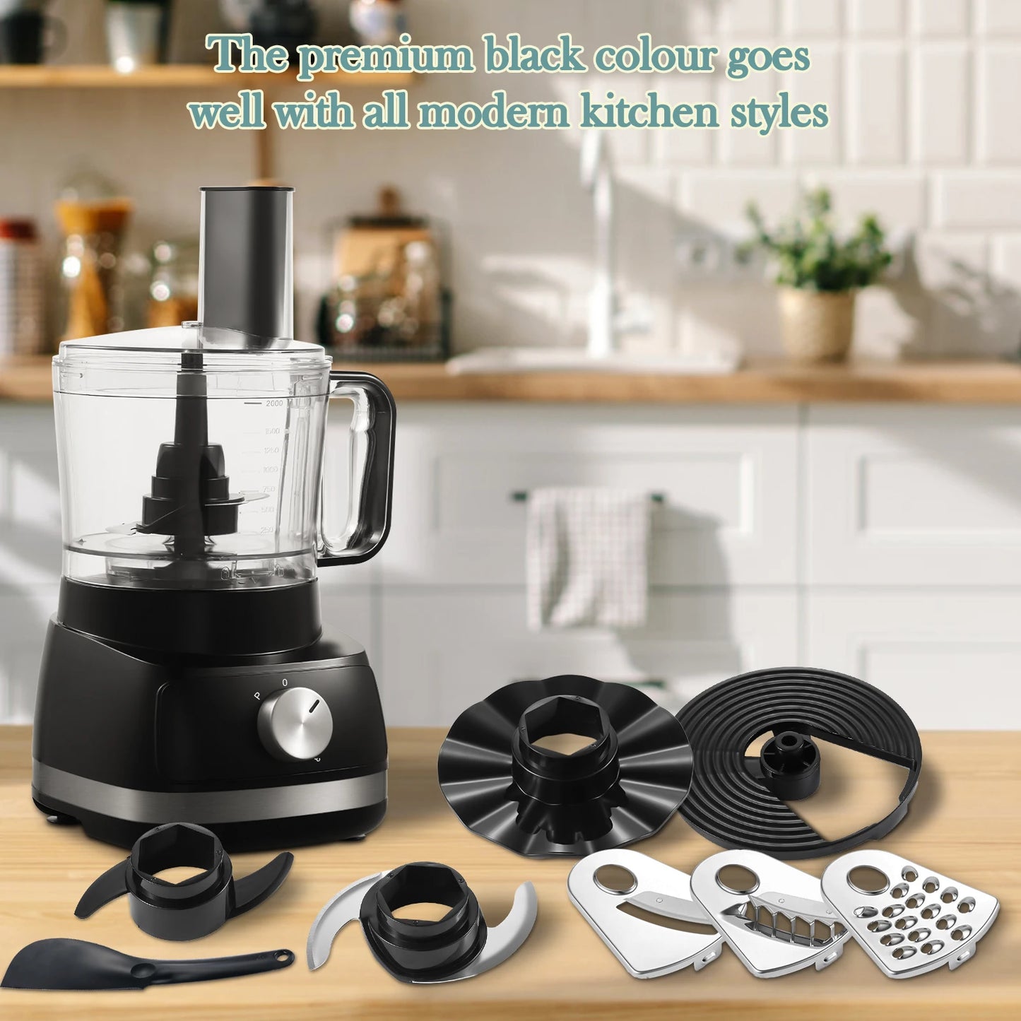 8 in 1 2L Capaciteit 800W met Kan Thuis Keukenmachine Hakmolen Mixer Elektrische Blender Sapcentrifuge