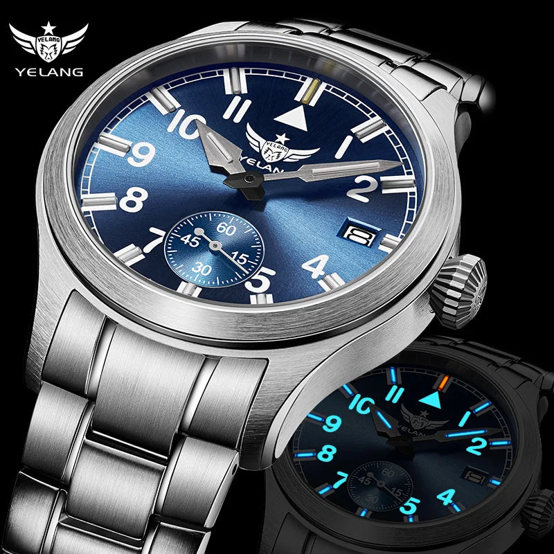 Yelang V1023 Men Watch Japanese VL58 Movement Casual Men's Quartz Watch 10ATM 100m Waterproof Luminous Sports Watch Sapphire