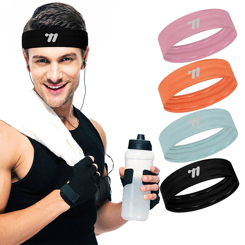 Sport Sweatband Moisture-Wicking Breathable Elastic Headband Fitness Gym Running Basketball Cycling Headscarf