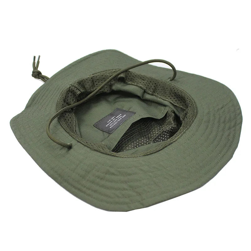 New Tactical Boonie Hat Cap Outdoor Sports Fishing Hiking Hat Hunting Hiking Camping Camo Sunproof Hats Mens Headwear