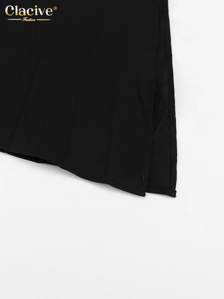 Sexy Loose Black Cotton Womens Dresses 2024 Summer Strap Sleeveless Ankle Length Dress Elegant Hollow Out Female Dress