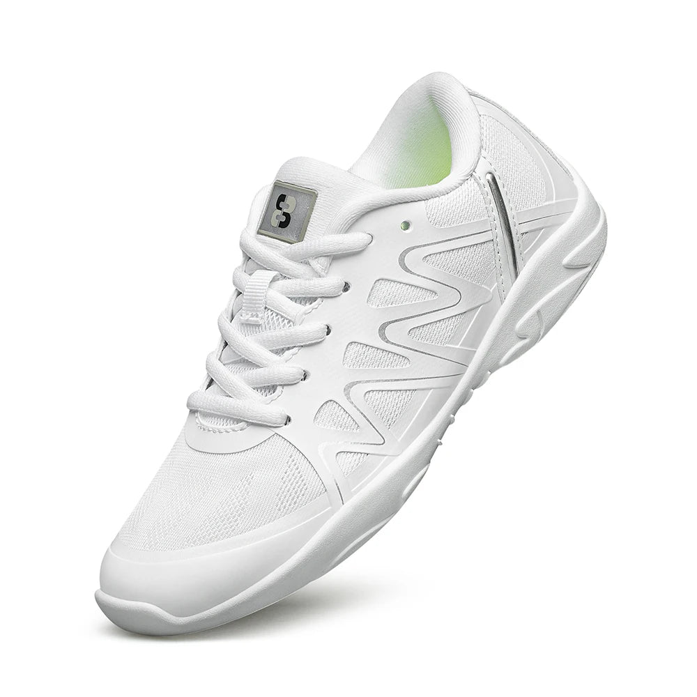 Girls White Cheerleading Shoes Lightweight Youth Cheer Competition Sneakers kids Breathable Training Dance Tennis Shoes