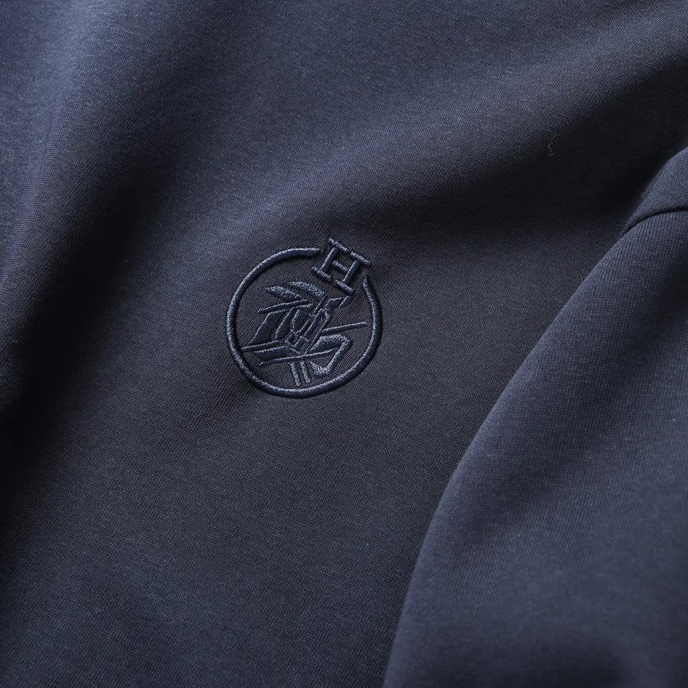 Autumn New American Retro Long Sleeve O-neck Embroidery Sweatshirts Men's Fashion Washed Old Terry Pullover Casual Sportwear