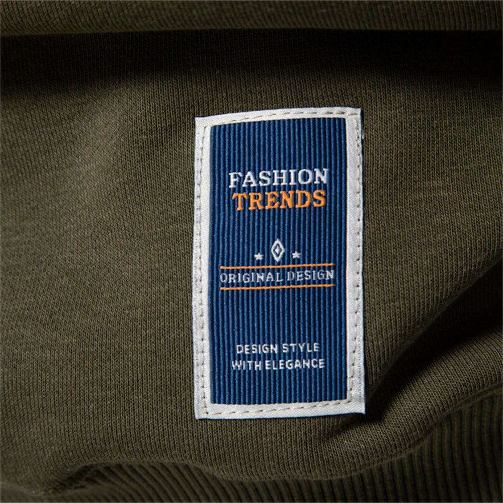 Men's Cotton-Blend Crew Neck Solid Colour Sweatshirts Pullover Casual Sport Sweatshirt for Men