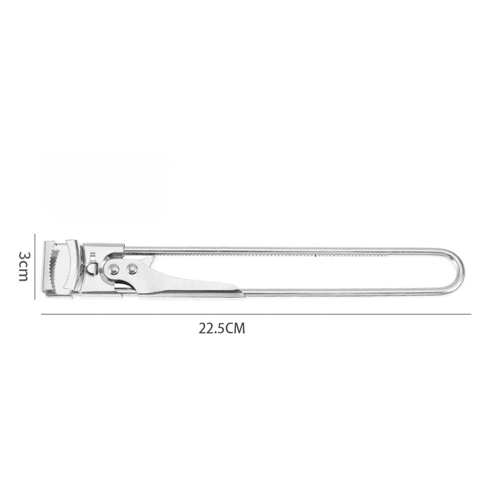 Verstelbare roestvrijstalen, antislip, multifunctionele pot- en flesopener, ergonomisch, robuust keukengereedschap