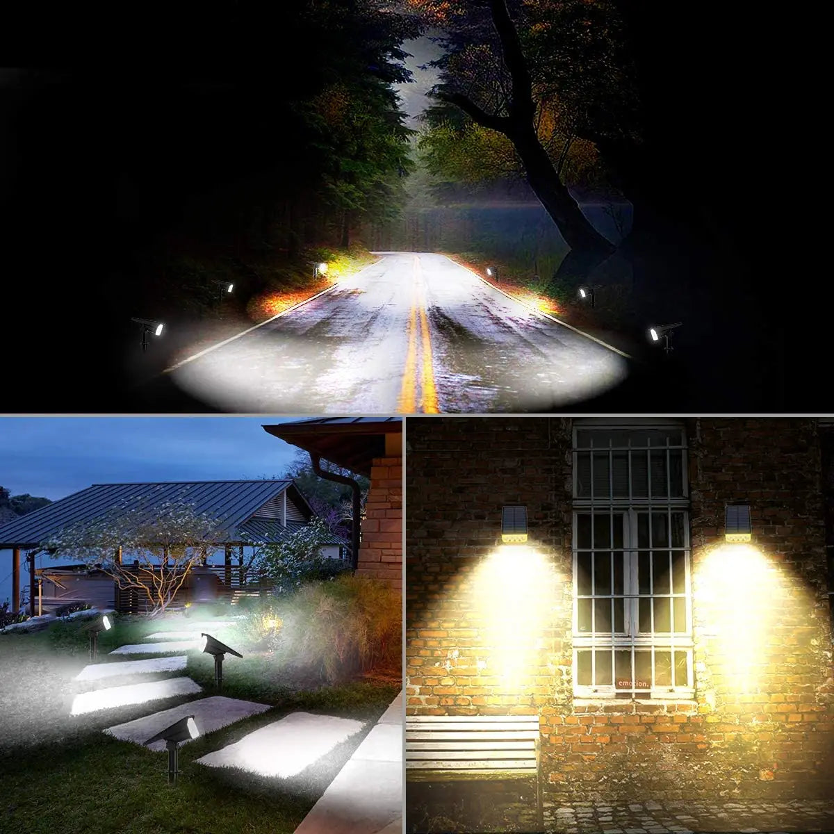 1/2/4PCS Solar Power Light Adjustable Light Temperature Solar Garden Light outdoor IP65 Solar Lamp Super Bright Solar Spotlight