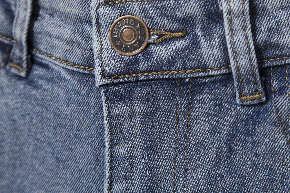 Men's Autumn Denim Jeans Pants Slim Fit Straight Quality Cotton Jeans Business Casual Denim Pants For Men
