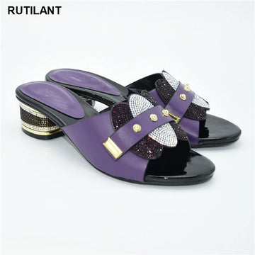 African Women Wedding Slippers Party Shoes With Sexy High Heels for Ladies Summer High Quality Fashion