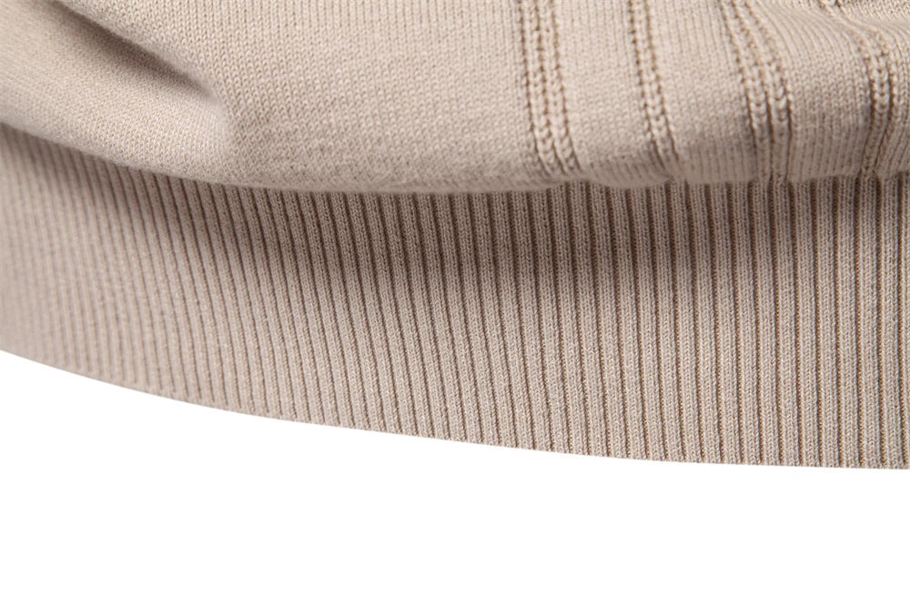 Men's Crewneck Pullover Sweater Knitted Cotton Stripped Quality Autumn Winter Warm Sweaters for Men