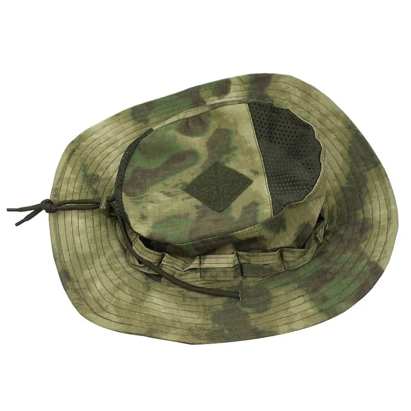 New Tactical Boonie Hat Cap Outdoor Sports Fishing Hiking Hat Hunting Hiking Camping Camo Sunproof Hats Mens Headwear