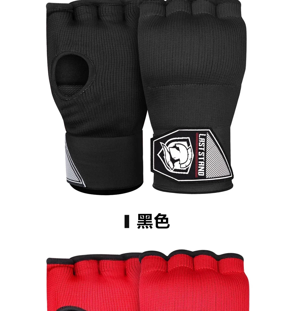 Gel Boxing Hand Wrap Gloves – Adjustable Half Finger MMA & Boxing Wrist Support Gloves with Long Strap Protective Training Gear
