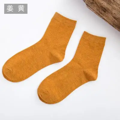 5/10 Pairs Spring Women's Harajuku Solid Thin Candy Colourful Bamboo Fibre Female Socks