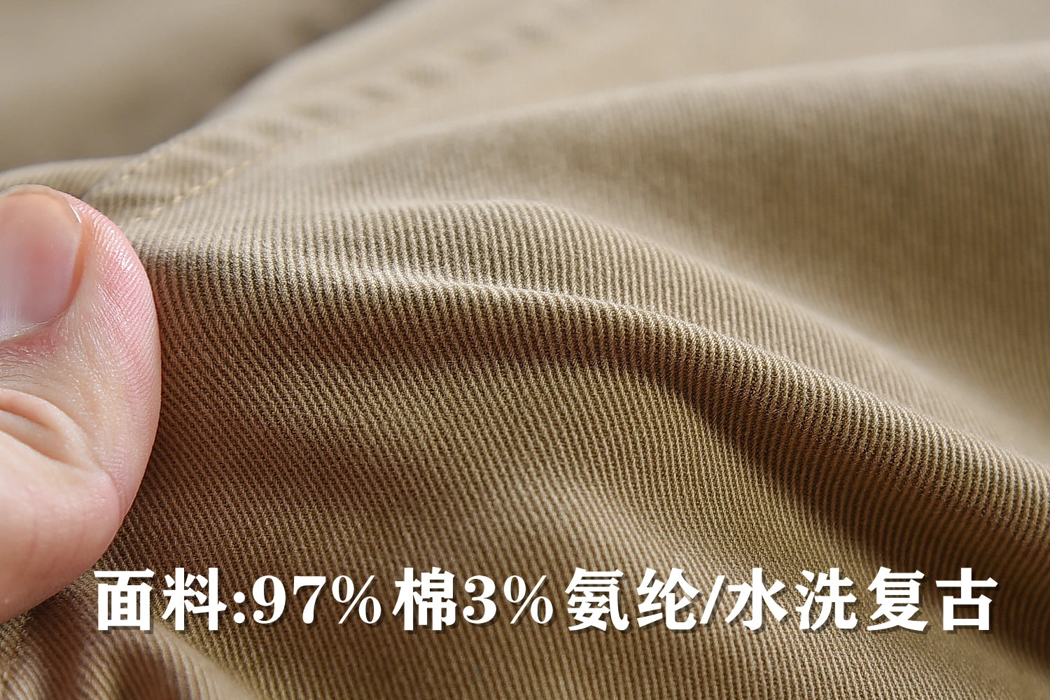 Herfst en winter Nieuwe Amerikaanse retro geweven twill zware cargobroek Heren eenvoudige 97% katoen gewassen casual rechte broek