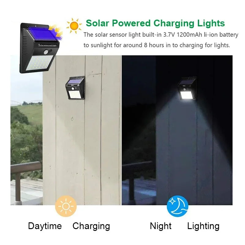 LED Solar Light 25/30 LEDs Wireless Motion Sensor Light Waterproof Solar Outdoor Lights Garden Decoration Spotlights Wall Lamp