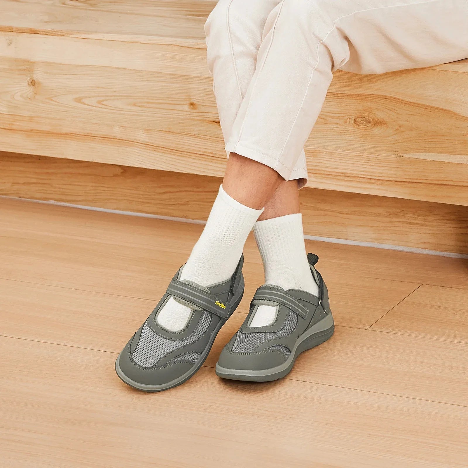 Women's Mary Jane Casual Shoes Sandals Widened Toe For Swollen Feet Lightweight Breathable Outdoor Elderly Shoe Sandals