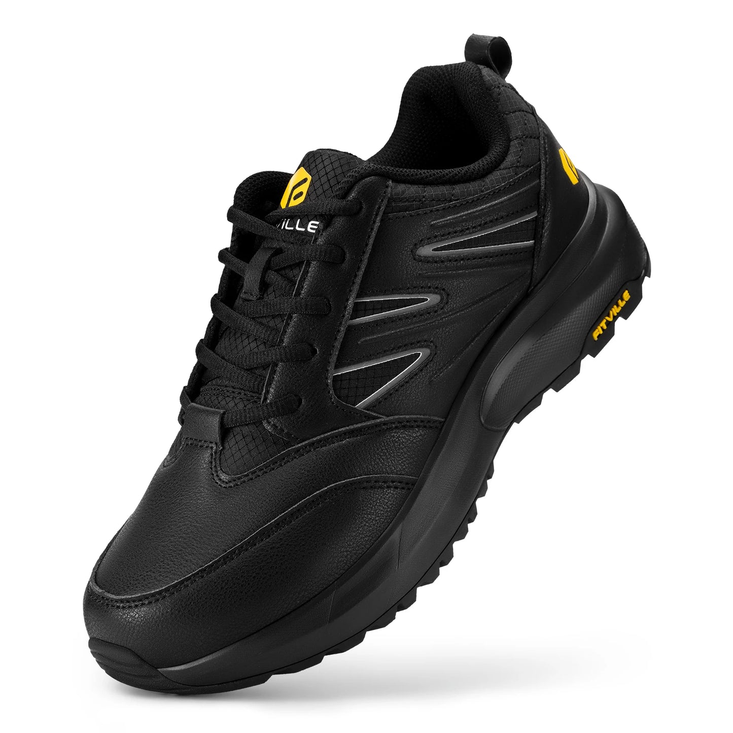 Men's Wide Hiking Shoes Water Repellent Lightweight Outdoor Climbing Shoes Trekking Trails Sneakers for Arch Support