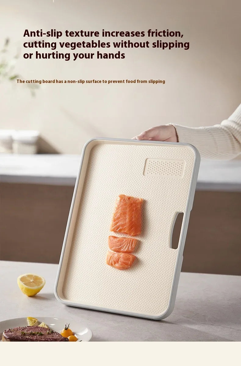 Double-Sided PP Cutting Board - Mold Proof/Antibacterial, BPA Free - Non-Slip/Dishwasher Safe for Veggies/Meat