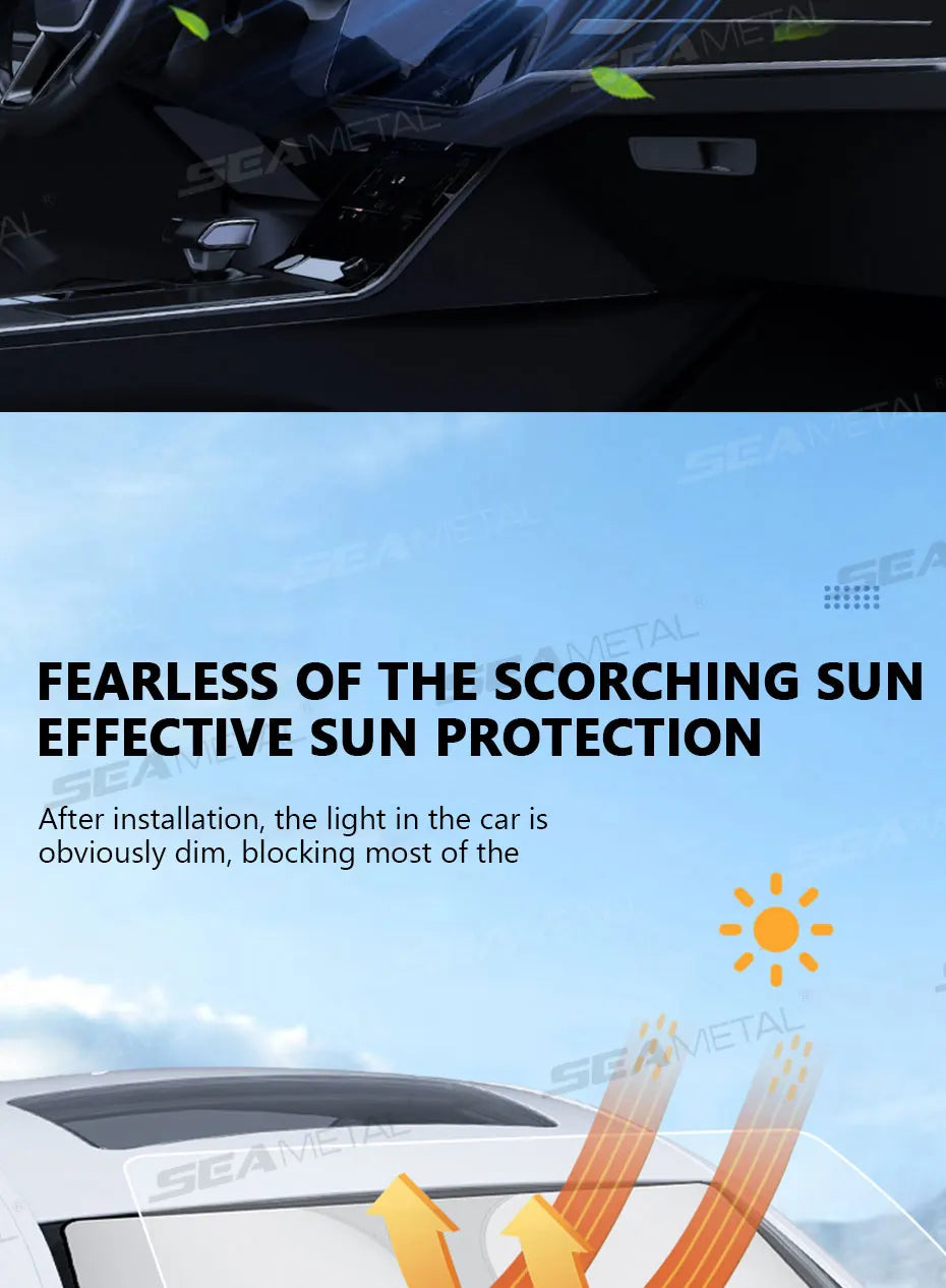 SEAMETAL Car Windshield Sun Shade Cover Foldable Front Window Sun Visor Blocks UV Refletive Car Parasol Sunshade Protector Cover