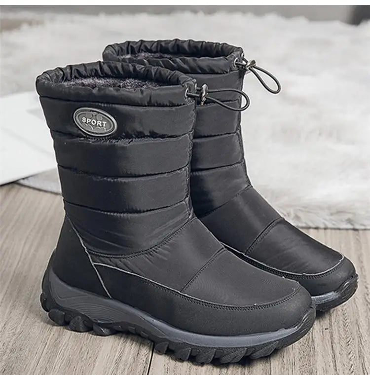 Women Boots Snow Plush Ladies Shoes Waterproof Women Shoes Zipper Boots Ladies Keep Warm Soft Botas Mujer Women's Winter Shoes