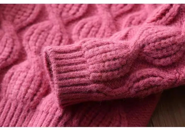 Kids Sweaters Turtleneck Girls Boys Knitwear Children Pullover Warm Kids Base Tops 2-8Y Unisex