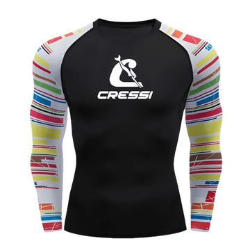 Men’s UPF 50+ Long Sleeve Rash Guard – Quick-Dry Breathable Surf & Swim Shirt for Water Sports & Gym Training