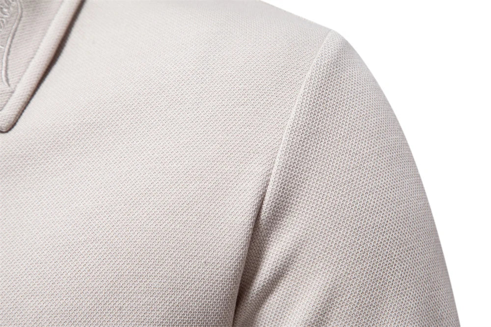 Men's Embroidery Polo Shirt Fashion Neck Turn Down Collar Casual Social Polo Shirts Luxury Golf Shirt For Men