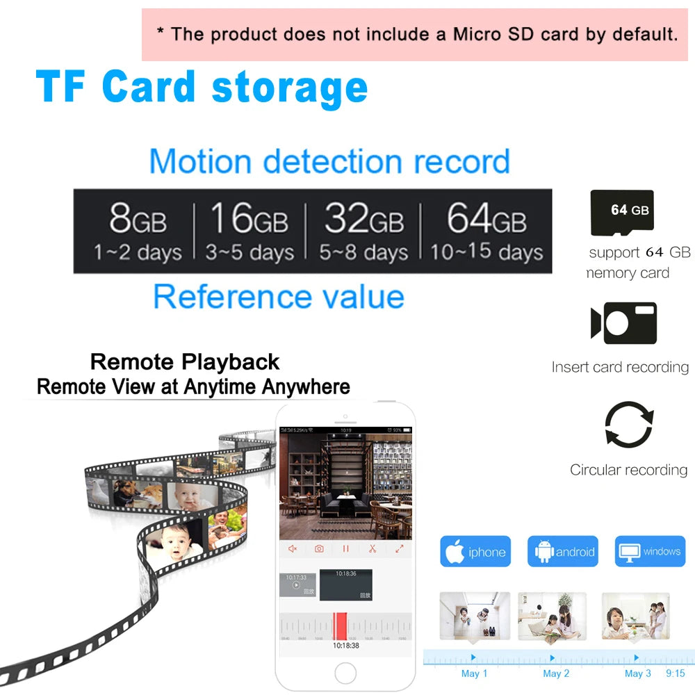 JIENUO 5MP Wifi Camera IP Outdoor Waterproof Wireless NightVision Onvif 1080P Audio Security Surveillance HD 2mp Home Cam CamHi