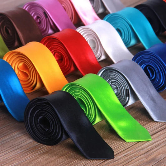 35 kleuren Nieuwe stijlvolle 5 cm smalle effen stropdas voor heren. U kiest kleuren. Mode-uniform stropdas.