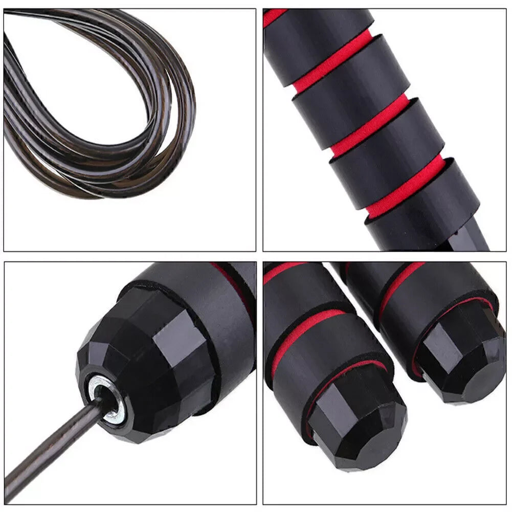 2.8/3m Jump Rope For Aerobic Sports - Jump CrossFit Portable Fitness Equipment With Fast Steel Wire For Women & Men Weight Loss