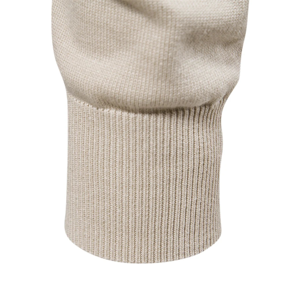 Men's Argyle Solid Colour O-neck Long-Sleeve Knitted Sweaters - Pullover Winter Warm Sweaters