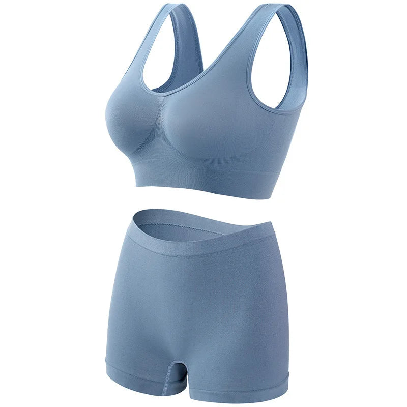 Underwear Women's Small Chest Gathered Without Steel Ring Sports Bra, Large Size Anti Glare Comfortable Beautiful Back Yoga Vest
