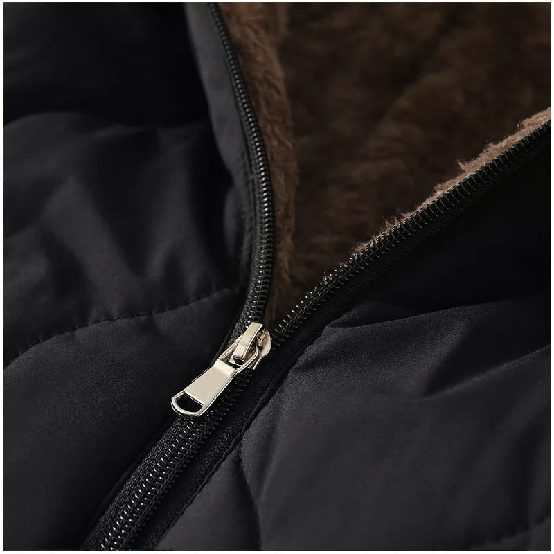 Baby's Winter Warm Clothes Fur Lining Rompers Fur Hoodie Jumpsuit Thicken Fleece Toddler Outfit 0-2Y