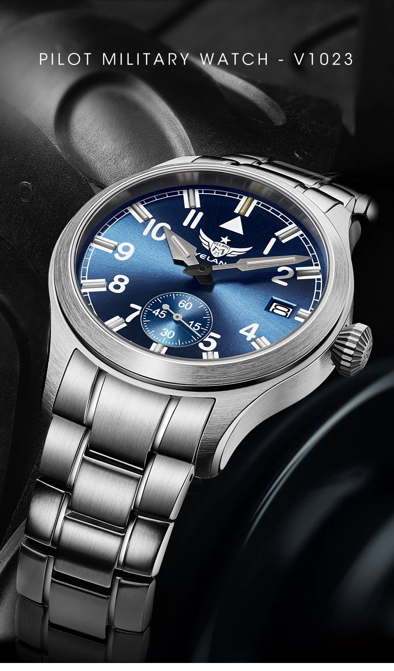 Yelang V1023 Men Watch Japanese VL58 Movement Casual Men's Quartz Watch 10ATM 100m Waterproof Luminous Sports Watch Sapphire