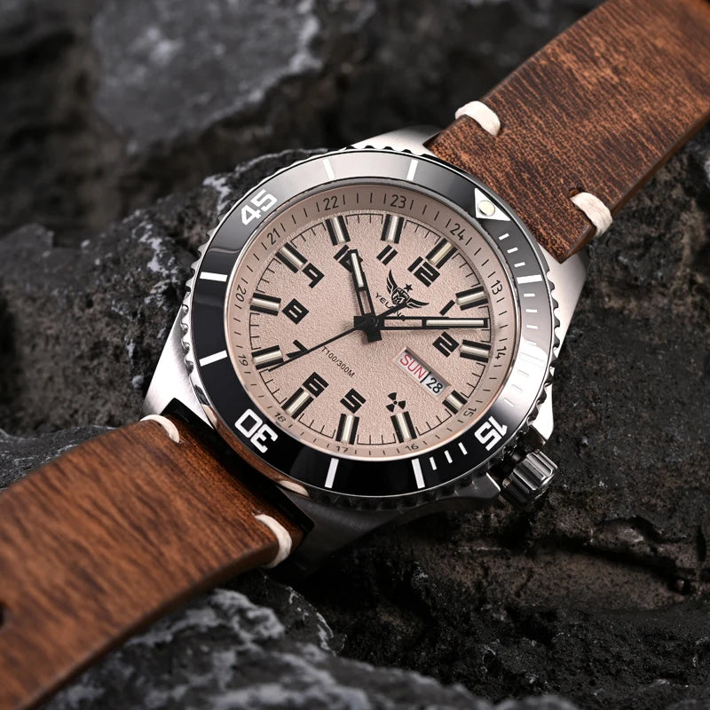 Yelang V1031 Men's Luxury Watch 44mm Diver Automatic Mechanical Movement Sapphire Luminous 300M Waterproof 30BR Japan 8205 Self-Wind