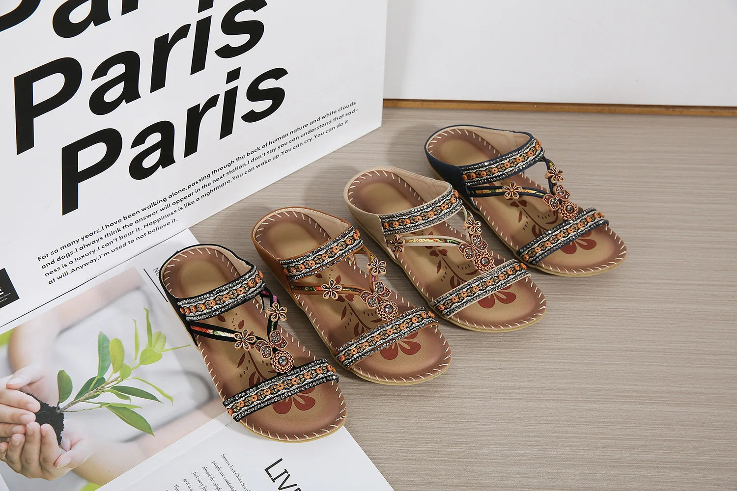 Woman Shoes Sandals Summer Fashion Slip On Ladies Shoes Outdoor Women's Sandals Platform Retro Sandalias Mujer Women's Slippers