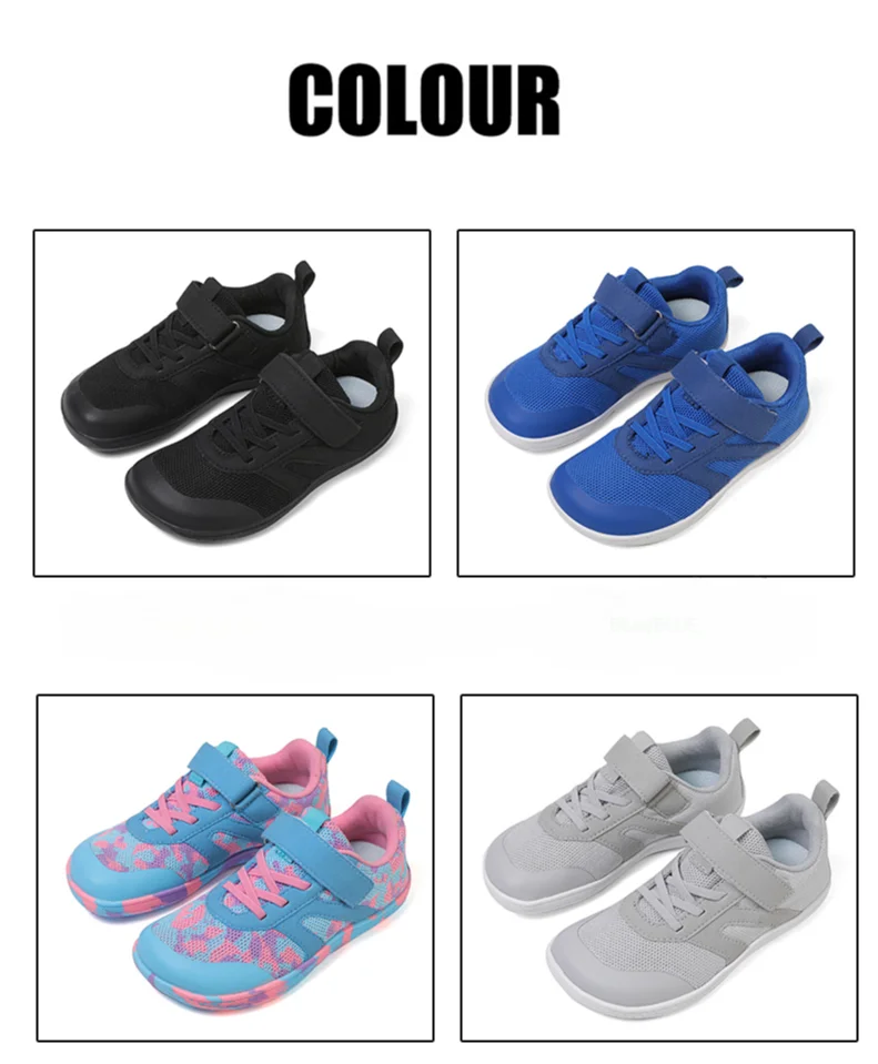 Ademende kindersportschoenen voor jongens en meisjes met brede voeten - Lichtgewicht voor hardlopen en wandelen en antislip