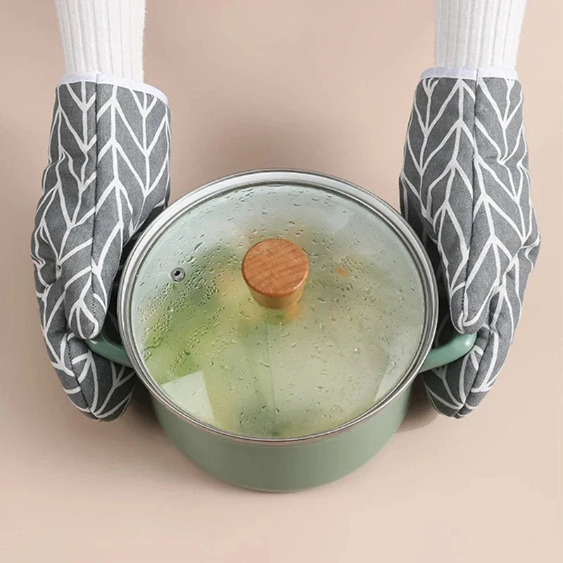 2 stuks warmte-isolerende handschoenen, hittebestendige magnetronhandschoenen en hittebestendige keuken- en ovenwanten voor