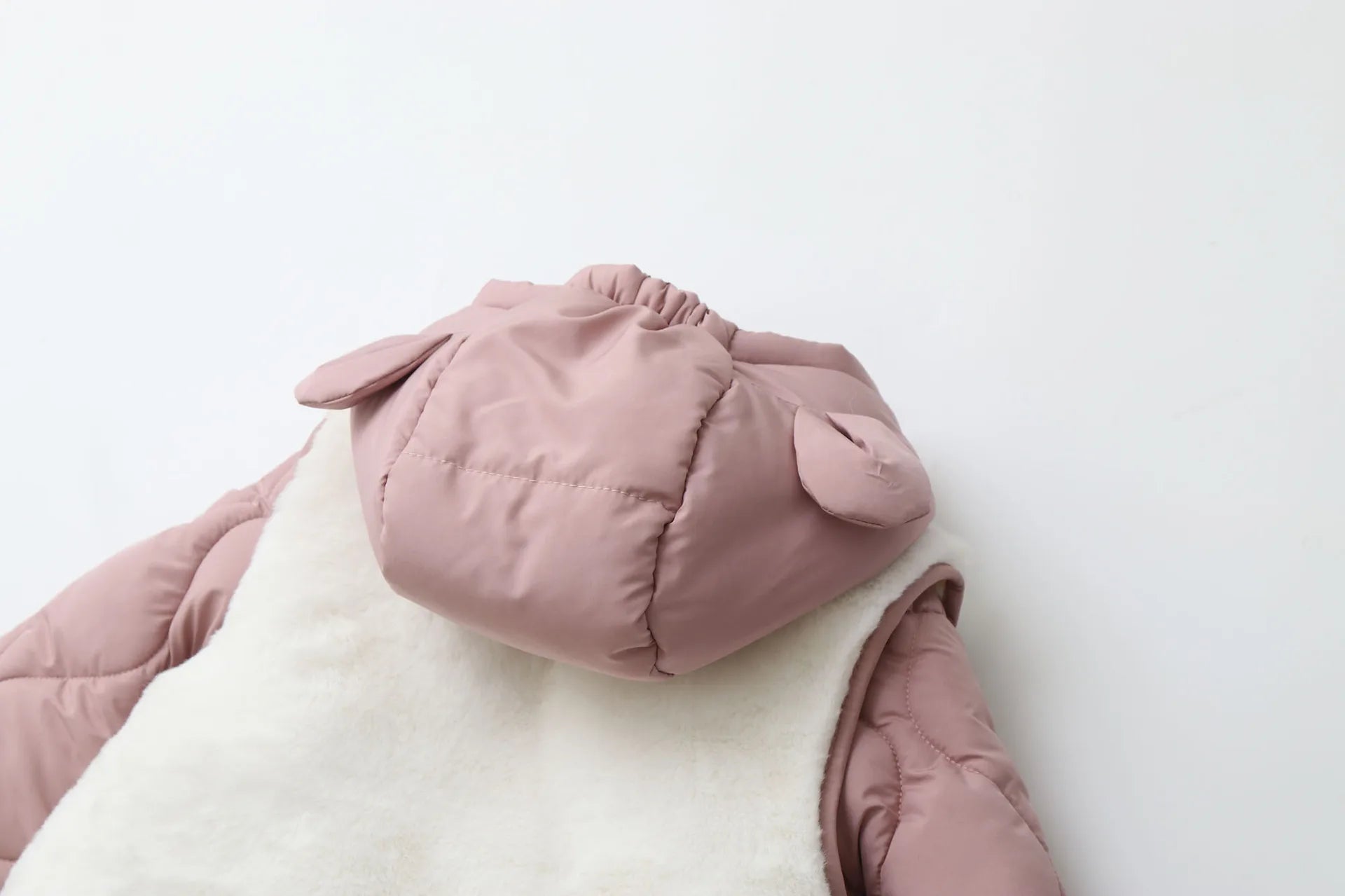 Baby's 2Pcs Winter Warm Clothes Thicken Fleece Rompers Jumpsuits Fur Lining Footie and Vest Snowsuit For Toddlers 0-2Y