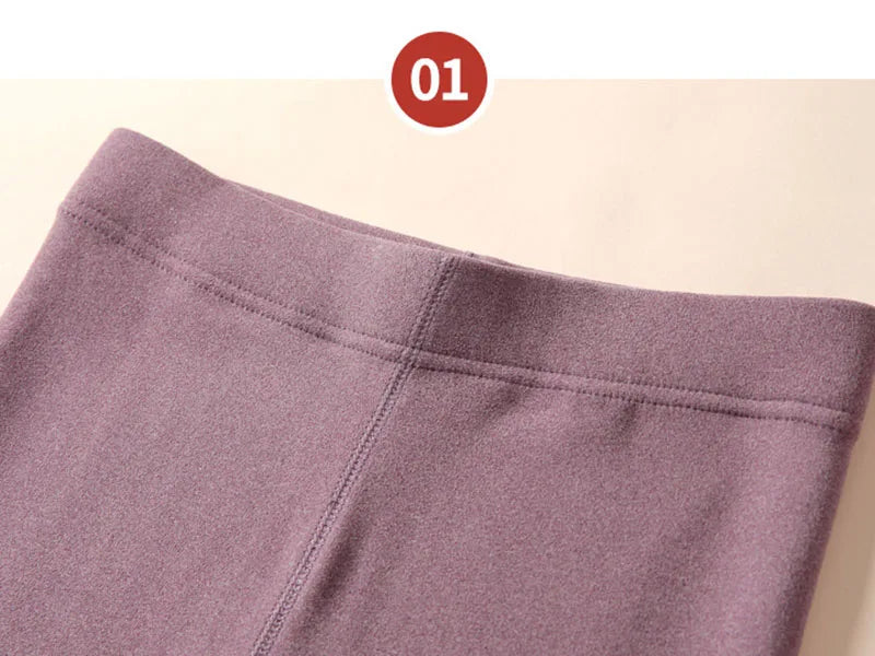 Women's Autumn & Winter New Velvet Padded Leggings Sexy Tights Warm Fleece Leggings Lady Solid High Waist Elastic Yoga Sweatpants