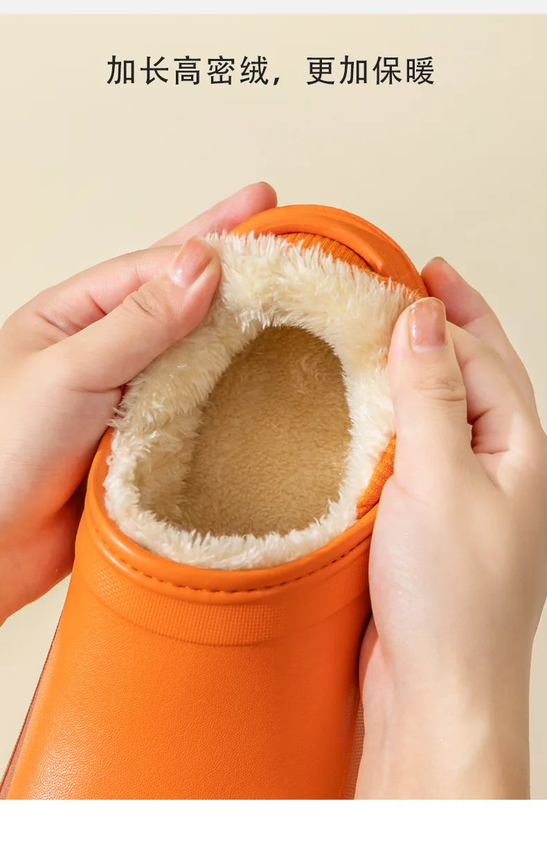 Women's Winter Warm Flat Slippers With Soft Fluffy Cosy Cotton Thick Bottom and Non-Slip Sole Suitable For Home and Outdoor Use Ladies Shoes