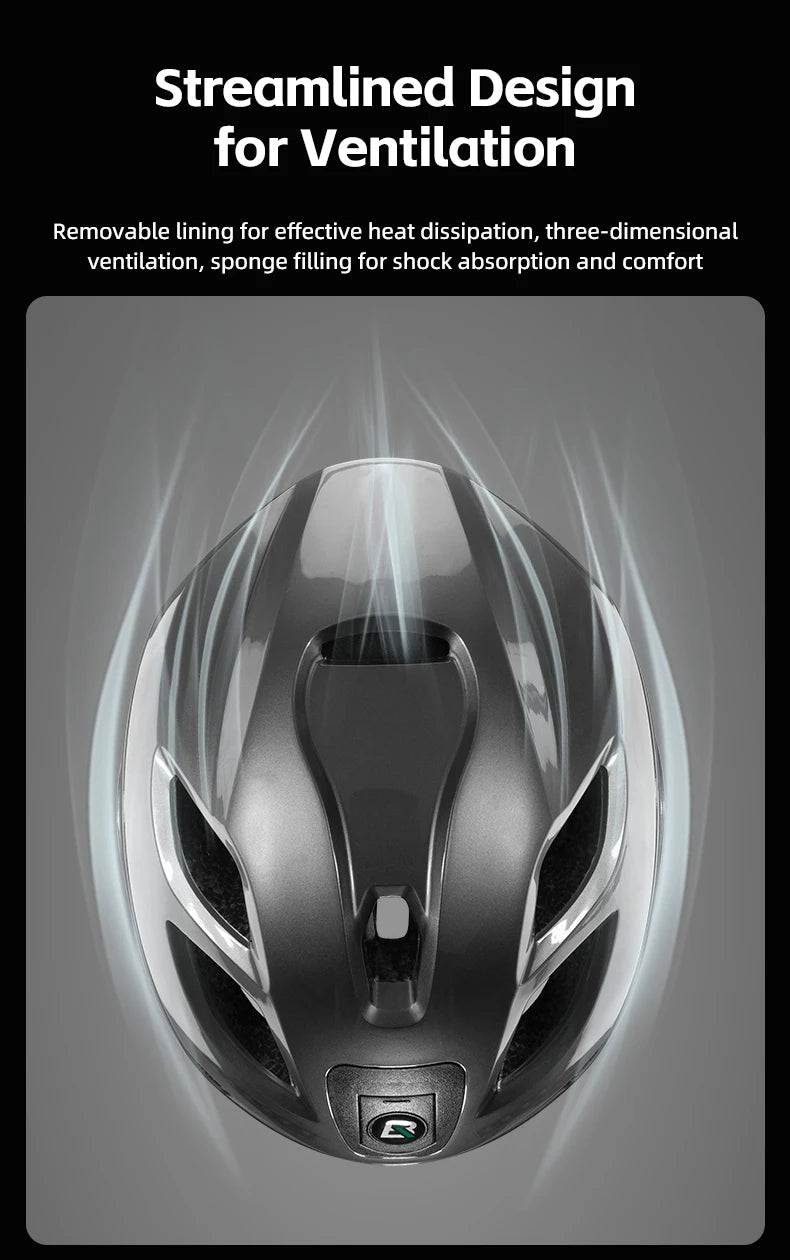 Cycling Light Helmet Type-C Charging Electric Bicycle Helmet Front Light Rear Light Warning Lamp Safety MTB Bike Helmet