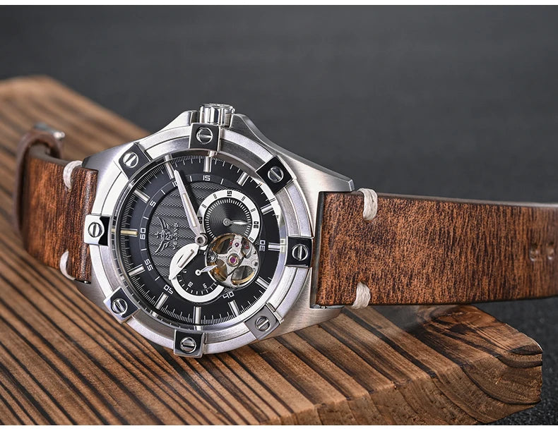 Yelang V1024 Men Brand Watches 44mm Japan Miyota 82S7 Automatic movement Luminous Men 100m Water-Resistant Watch Military Style