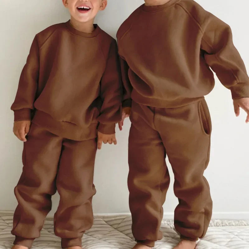 New Spring Boys Clothing Kids Girl Loose Leisure Sports Suit Children 2PCS Hoodie + Sweatpants 4-6Y Unisex