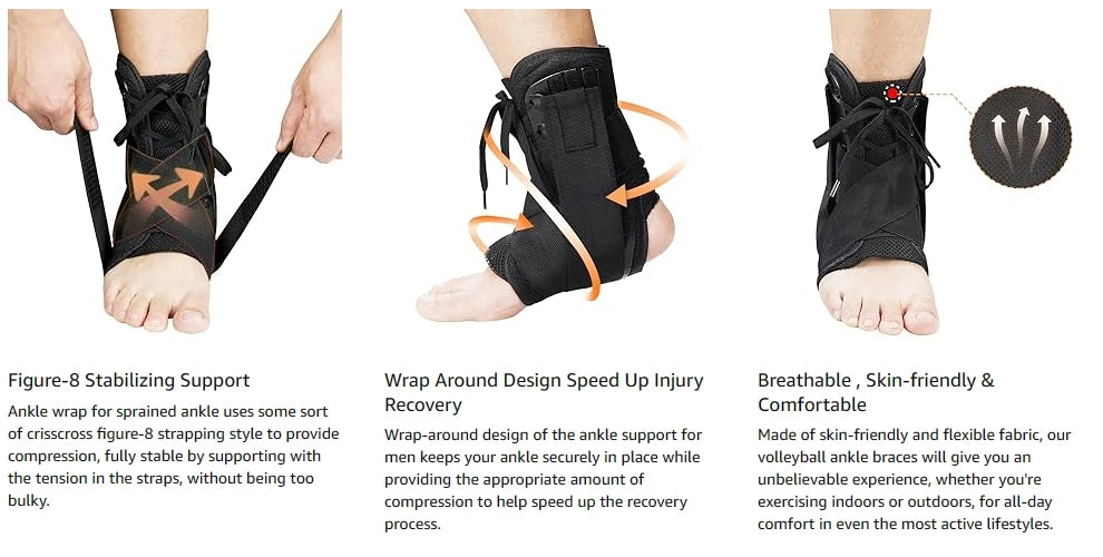 1PC Sports Ankle Brace And Support For Achilles Tendonitis, Joint Pain & Swelling - Heel Spur Ankle Stabilizer Brace & Tendon Protection