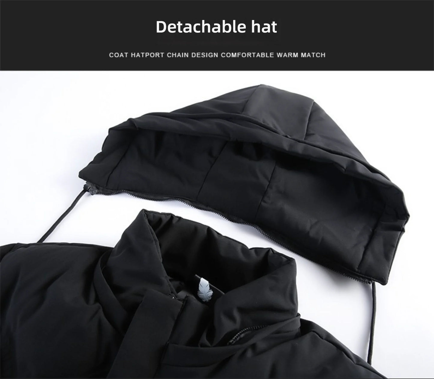 Men's Top Grade Designer Brand Parka Jacket, Thick Casual Fashion Windbreaker, Hooded Quilted Bubble Male Long Coats