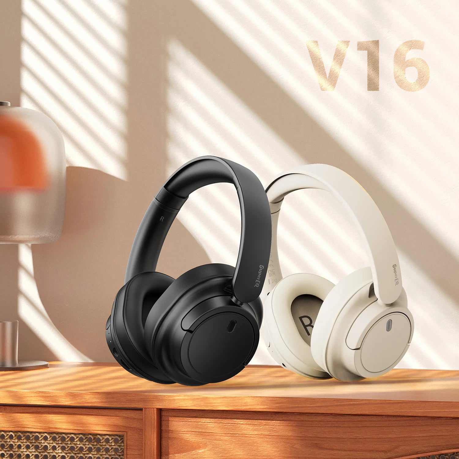 Oneodio SuperEQ V16 Wireless Bluetooth 5.3 Headphones 40mm Driver Headsets 90Hrs Playtime Over-Ear Bluetooth Headset