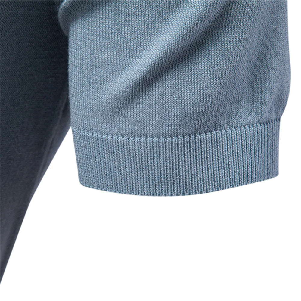 Men's Athletic V-Neck Colour Block Polo Shirt Social Event Polo Shirts for Men Contrast Sport Slim Fit Polo